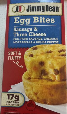 Sausage & Three Cheese Egg, Pork Sausage, Cheddar, Mozzarella & Gouda Cheese Egg Bites, Sausage & Three Cheese