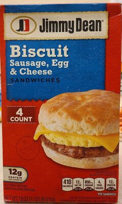 Sausage, Egg & Cheese Biscuit Sandwiches, Sausage, Egg & Cheese