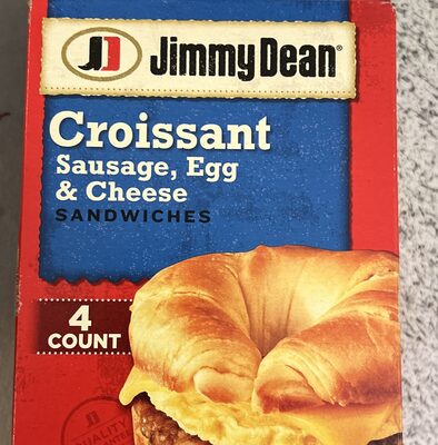 Sausage Egg & Cheese Croissant Sandwiches, Sausage Egg & Cheese