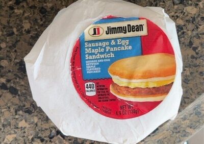 Sausage, Egg and Maple Pancake Sandwich