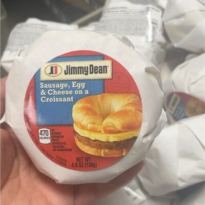 Sausage, Egg and Cheese On A Croissant