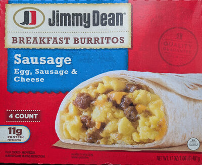 Sausage Egg, Sausage & Cheese Breakfast Burritos, Sausage