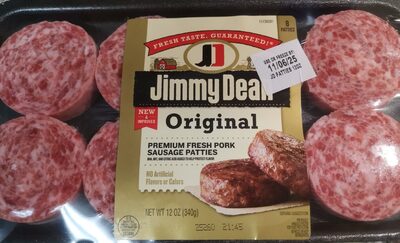 Original Fresh Pork Sausage Patties, Original