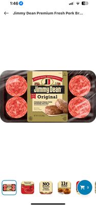 Original Fresh Pork Sausage Patties, Original