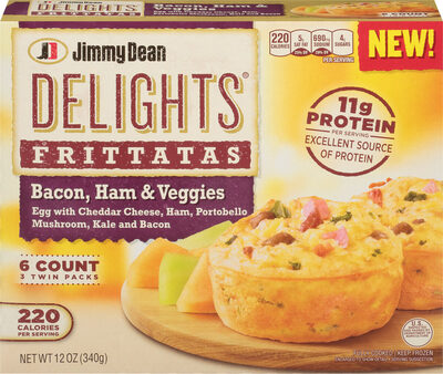 Bacon, Ham & Veggies Frittatas, Bacon, Ham & Veggies