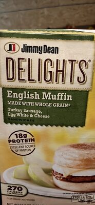 Turkey Sausage, Egg White & Cheese English Muffin Sandwiches, Turkey Sausage, Egg White & Cheese
