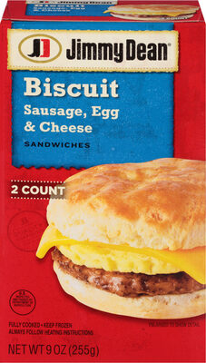 Sausage, Egg & Cheese Biscuit Sandwiches, Sausage, Egg & Cheese
