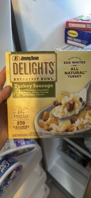 Turkey Sausage Diced Potatoes, Scrambled Egg Whites, Turkey Sausage & Cheddar Cheese Breakfast Bowl, Turkey Sausage
