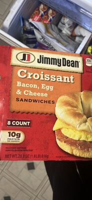 Bacon, Egg & Cheese Croissant Sandwiches, Bacon, Egg & Cheese