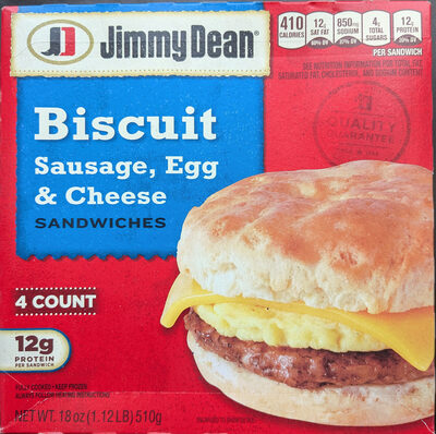 Sausage, Egg & Cheese Biscuit Sandwiches, Sausage, Egg & Cheese