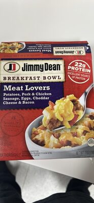 Jimmy Dean Breakfast Bowl Meat Lovers, Frozen, 7 oz Bowl