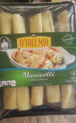 Manicotti Cheese & Spinach, Manicotti