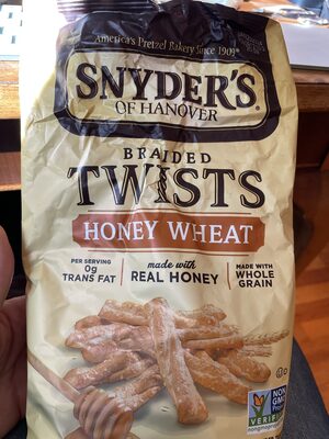 Snyder's of Hanover Pretzels, Braided Pretzel Twists Honey Wheat, 12 Oz
