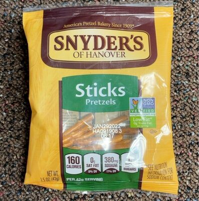 Snyder's of Hanover Pretzel Sticks, 1.5 Oz Bag