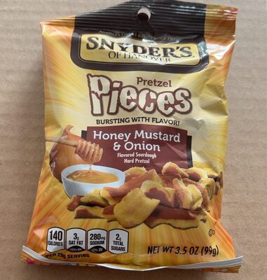 Honey Mustard And Onion Pretzel Pieces, Honey Mustard And Onion