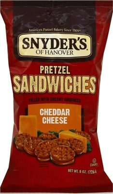 Snyder's of Hanover Cheddar Cheese Filled Pretzel Sandwiches, 8 Oz