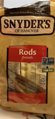 Snyder's of Hanover, Pretzel Rods, 12 Oz Bag