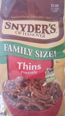 Snyder's of Hanover Thins Pretzels, 16 Oz Bag