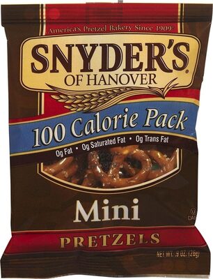 Snyder's of Hanover Mini Pretzels, 100 Calorie Individual Packs, Multipack 10 Ct