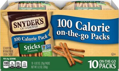 Snyder's of Hanover, 100 Calorie Pretzel Sticks, Individual Packs, 10 Ct