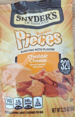Snyder's of Hanover Cheddar Cheese Flavored Pretzel Pieces, 2.25 Oz