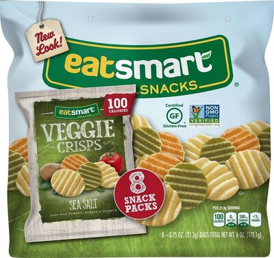 Eatsmart Snacks, Veggie Crisps with Sea Salt, 100 Calorie Multipack, 8 Ct Snack Bags