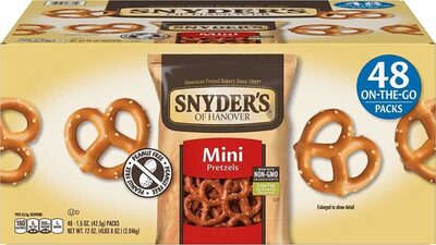 Snyder's of Hanover, Mini Pretzels, Individual Packs, 48 Ct