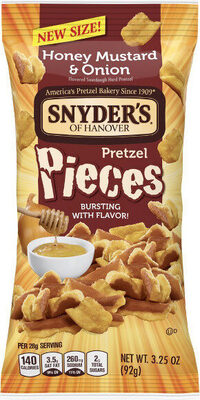 Honey Mustard & Onion Flavored Pretzel Pieces, Honey Mustard & Onion