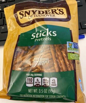 Snyder's of Hanover Pretzel Sticks, 3.5 Oz
