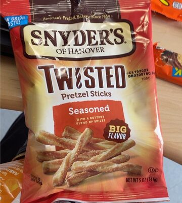 Snyder's of Hanover, Seasoned Twisted Pretzel Sticks, 5 Oz Bag