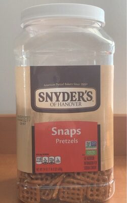 Snyder's of Hanover Snaps Pretzels, 24 Oz Canister
