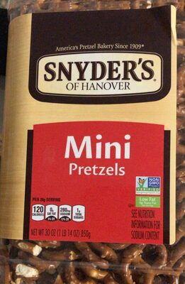 Snyder's of Hanover Mini Pretzels, 30 Oz Canister
