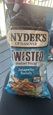 Snyder's of Hanover Jalapeno Ranch Flavored Twisted Pretzel Sticks, 12 Oz Bag