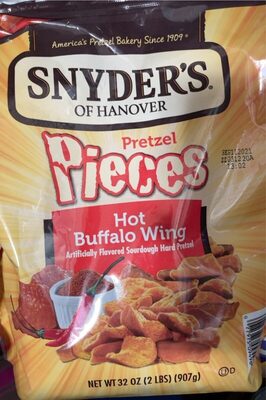 Hot Buffalo Wing Flavored Pretzel Pieces, Hot Buffalo Wing