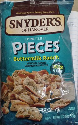 Snyder's of Hanover Buttermilk Ranch Flavored Pretzel Pieces, 11.25 Oz