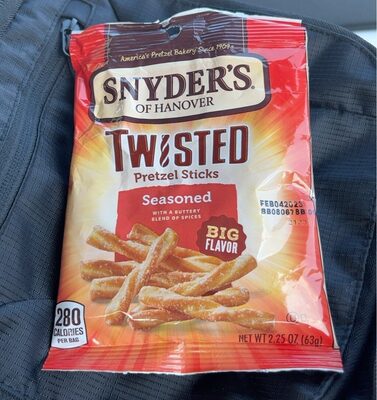 Snyder's of Hanover, Seasoned Twisted Pretzel Sticks, 2.25oz Oz Bag