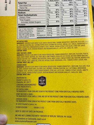 Snyder's Of Hanover Pretzel Pieces, 1 Oz, 20 Count, Cheddar Cheese; Honey; Mustard; Onion; Hot Buffalo Wing