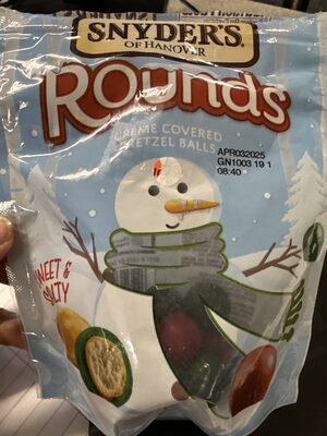 Snyder's of Hanover Holiday Pretzel Rounds with Creme Coating Pretzel Rounds, 5 Oz Bag