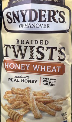 Snyder's of Hanover Honey Wheat Braided Pretzel Twists, 6 Oz Bag