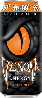 Death Adder, Fruit Punch Flavored Energy Drink, Lemon, Lemon