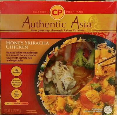 Roasted White Meat Chicken In A Smooth Honey Sriracha Sauce With Jasmine Rice And Vegetables, Honey Sriracha Chicken