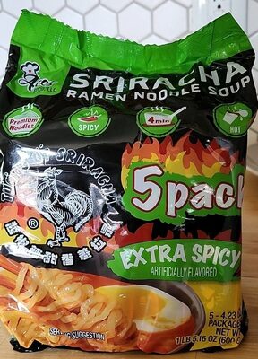 Extra Spicy Sriracha Flavored Ramen Noodle Soup, Extra Spicy Sriracha