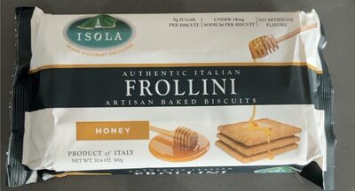Authentic Italian Frollini Artisan Baked Biscuits, Honey