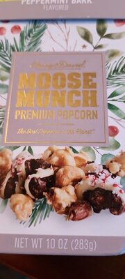 Dark Chocolate Peppermint Bark Flavored Moose Munch Premium Popcorn, Dark Chocolate Peppermint Bark Flavored