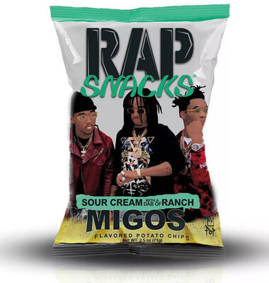Sour Cream With A Dab Of Ranch Flavored Migos Potato Chips, Sour Cream With A Dab Of Ranch