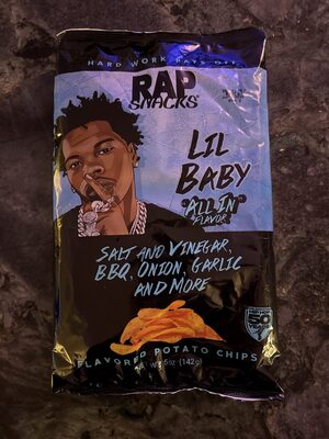 Lil Baby "All In" Flavor Salt And Vinegar, BBQ, Onion, Garlic And More Potato Chips, Lil Baby "All In" Flavor