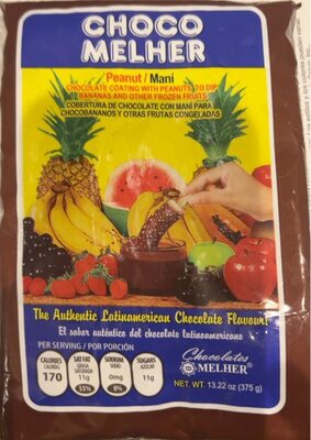 Chocolate Coating With Peanuts To Dip Bananas And Other Frozen Fruits Choco Melher, Peanut
