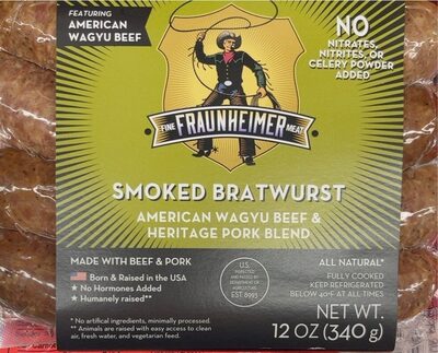 American Wagyu Beef & Heritage Pork Blend Smoked Breatwurst, American Wagyu Beef & Heritage Pork Blend