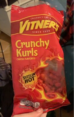 Sizzlin' Hot Cheese Flavored Crunchy Kurls, Sizzlin' Hot, Cheese