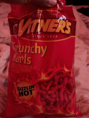 Sizzlin' Hot Cheese Flavored Crunchy Kurls Corn Snack, Sizzlin' Hot Cheese